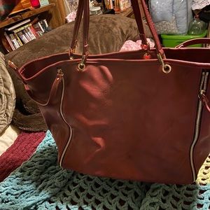 Red over shoulder bag